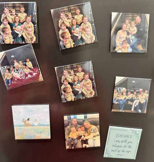2"x2" Custom Photo Magnets (9 Pack)