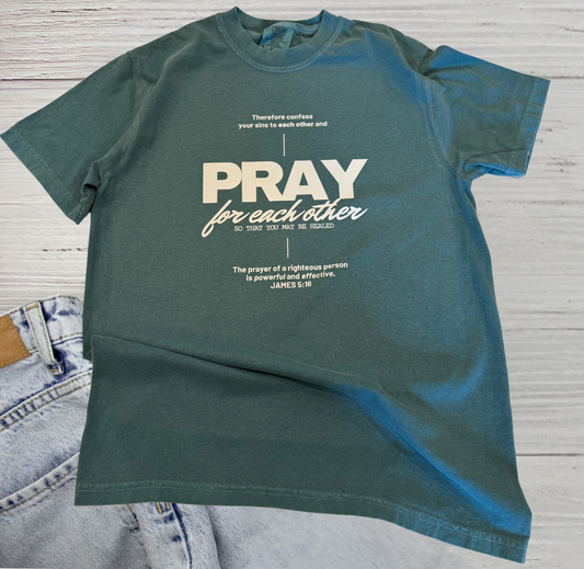 "Pray for each other" James 5:16 Comfort Colors T-shirt